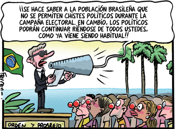 Políticos en Brasil - Viñeta de Ferran Martín