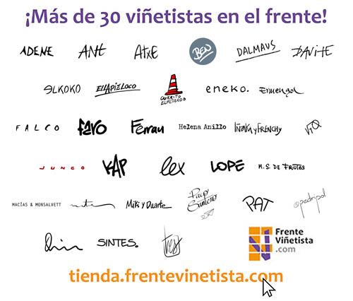 Firmas de autores del Frente Viñetista