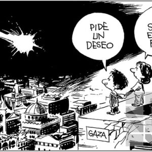 Viñeta sobre Gaza - Autor Miki y Duarte
