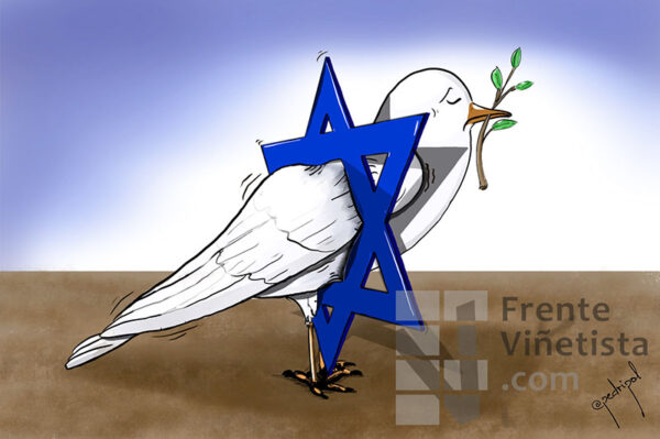 Viñeta sobre los ataques de Israel a Palestina. Autor Pedripol