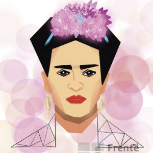 Caricatura: Frida Kahlo. Autor Paco Santero